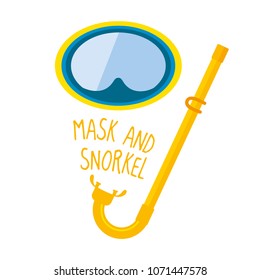 Mask and snorkel. Vector illustration