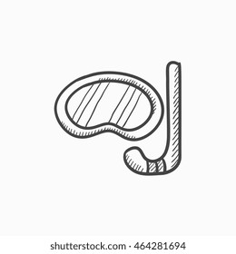 Mask and snorkel vector sketch icon isolated on background. Hand drawn Mask and snorkel icon. Mask and snorkel sketch icon for infographic, website or app. Mask and snorkel vector sketch icon isolated on background. Hand drawn Mask and snorkel icon. Mask and snorkel sketch icon for infographic, website or app.