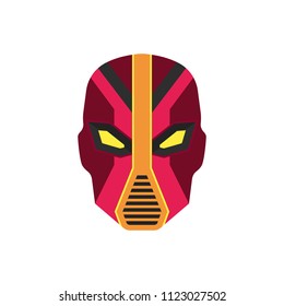 Mask Super Hero Face Character Flat Stock Vector (Royalty Free ...