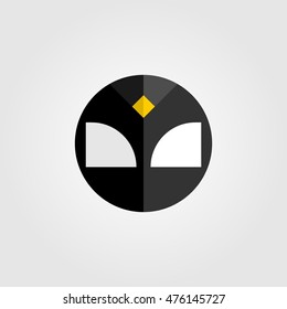 Mask of super hero face character in flat style design. Vector illustration