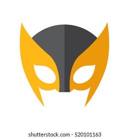 Mask Super Hero Icon In A Flat Style. Carnival Mask For The Holidays. Vector Illustration. Easy To Use