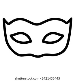 Mask superhero carnival villain or burgar vector icon set. Black masquerade costume eye mask silhouette hidden person face. 