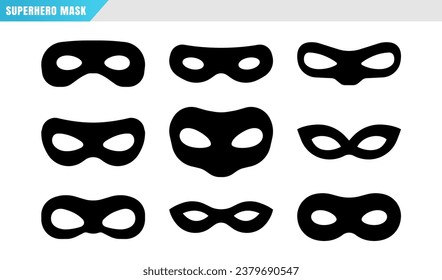 Mask superhero carnival villain vector