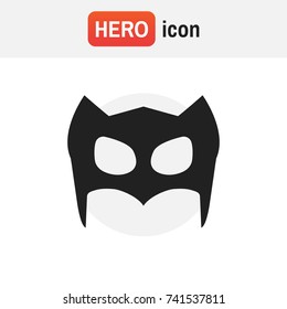 mask superhero. Superhero mask for face character in flat style