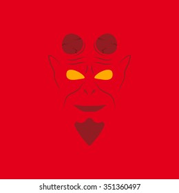 Mask  superhero in flat style.Vector illustration
