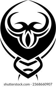 Mask tattoo, tattoo illustration, vector on a white background.