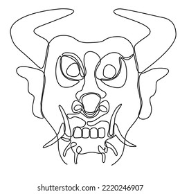 
mask theater tragedy and humor oneline continuous line art