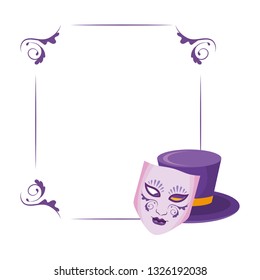 mask and top hat frame