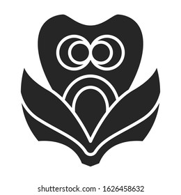 Mask of totem vector icon.Black vector icon isolated on white background mask of totem .