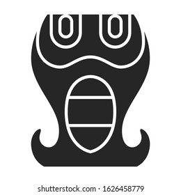 Mask of totem vector icon.Black vector icon isolated on white background mask of totem .