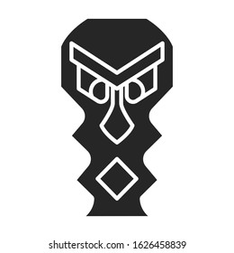 Mask of totem vector icon.Black vector icon isolated on white background mask of totem .