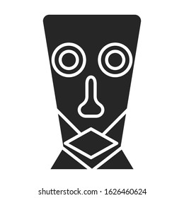 Mask of totem vector icon.Black vector icon isolated on white background mask of totem .
