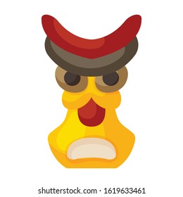 Mask of totem vector icon.Cartoon vector icon isolated on white background mask of totem .