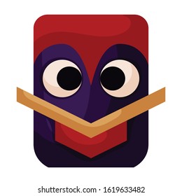 Mask of totem vector icon.Cartoon vector icon isolated on white background mask of totem .
