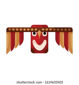 Mask of totem vector icon.Cartoon vector icon isolated on white background mask of totem .