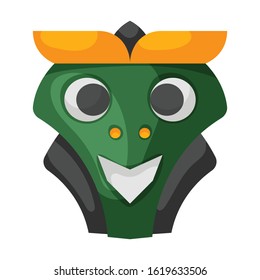 Mask of totem vector icon.Cartoon vector icon isolated on white background mask of totem .