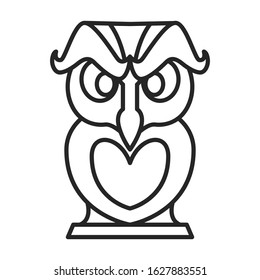 Mask of totem vector icon.Line vector icon isolated on white background mask of totem .