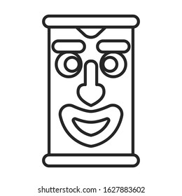 Mask of totem vector icon.Line vector icon isolated on white background mask of totem .