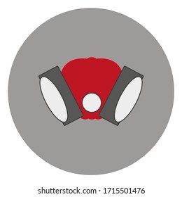 mask with two filters. Vector illustration for web and mobile design.