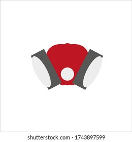 Maske mit zwei Filtern. Vector Illustration für Web und Mobile Design.