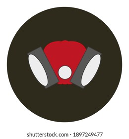 máscara con dos filtros. Ilustración vectorial para diseño web y móvil.