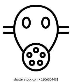 Mask used to protect the user from inhaling toxic gases 