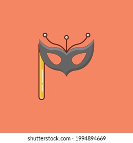 mask vector flat colour icon