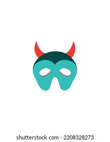  Mask vector, Halloween mask vector illustration isolated on white. Perfect for coloring book, textiles, icon, web, painting, children's books, t-shirt print.
