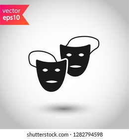 Mask vector icon. Carnaval mask flat sign.