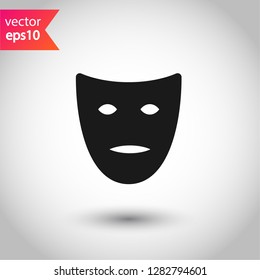 Mask vector icon. Carnaval mask flat sign.