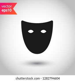 Mask vector icon. Carnaval mask flat sign.