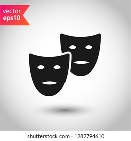 Mask vector icon. Carnaval mask flat sign.
