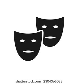 Mask vector icon. Carnaval mask flat sign design. Decorative carnival mask symbol pictogram. UX UI icon