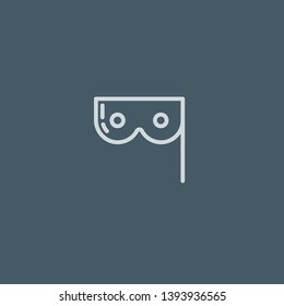 Mask vector icon. Mask concept stroke symbol design. Thin graphic elements vector illustration, outline pattern for your web site design, logo, UI. EPS 10.