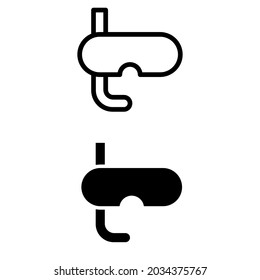 Maskiert das Vektorsymbol. Tauchillustrationszeichen. Tauchsymbol oder -logo.