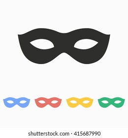 Mask  vector icon. Illustration isolated on white  background for graphic and web design.