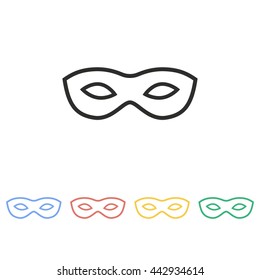 Mask vector icon. Illustration isolated on white background for graphic and web design.