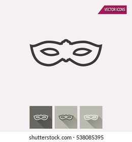 Mask vector icon. Illustration isolated for graphic and web design.