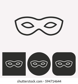 Mask vector icon. Illustration isolated for graphic and web design.