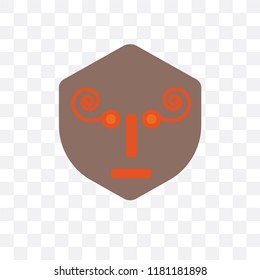 Mask vector icon isolated on transparent background, Mask logo concept