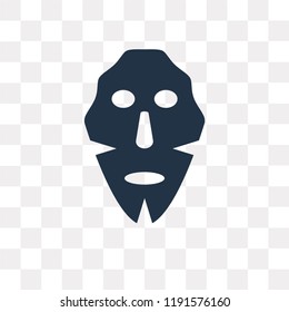 Mask vector icon isolated on transparent background, Mask transparency concept can be used web and mobile
