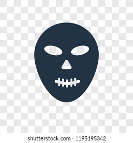 Mask vector icon isolated on transparent background, Mask transparency logo concept