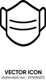 Mask vector icon. Modern, simple flat vector illustration for website or mobile app. Medical mask symbol, logo illustration. Pixel perfect vector graphics	