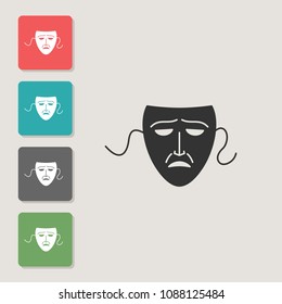 Mask - vector icon. Symbol for web, infographics, print design and mobile UX/UI kit. Vector illustration, EPS10.