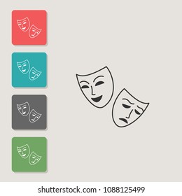 Mask - vector icon. Symbol for web, infographics, print design and mobile UX/UI kit. Vector illustration, EPS10.