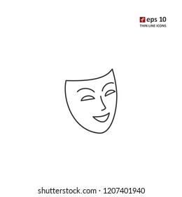 Mask - vector icon. Symbol for web, infographics, print design and mobile UX/UI kit. Vector illustration, EPS10.