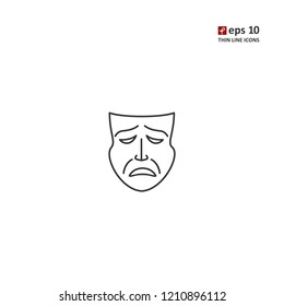 Mask - vector icon. Symbol for web, infographics, print design and mobile UX/UI kit. Vector illustration, EPS10.