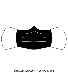 Mask vector illustration black anti virus