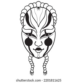 Vektorgrafik-Design, Art Tattoo-Skizze, handgezeichnet, gedruckt