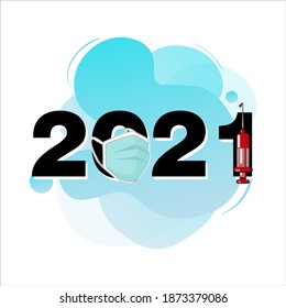 Mask vector illustration image with liquid background